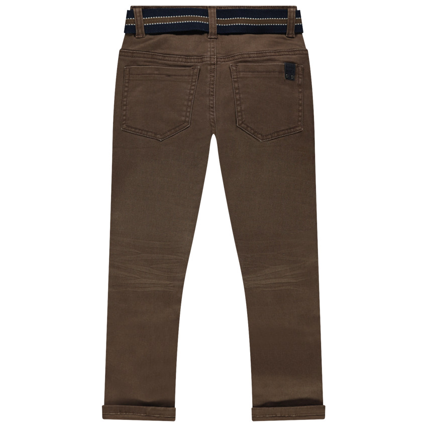Pantalón de tela teñida con cinturón desmontable 