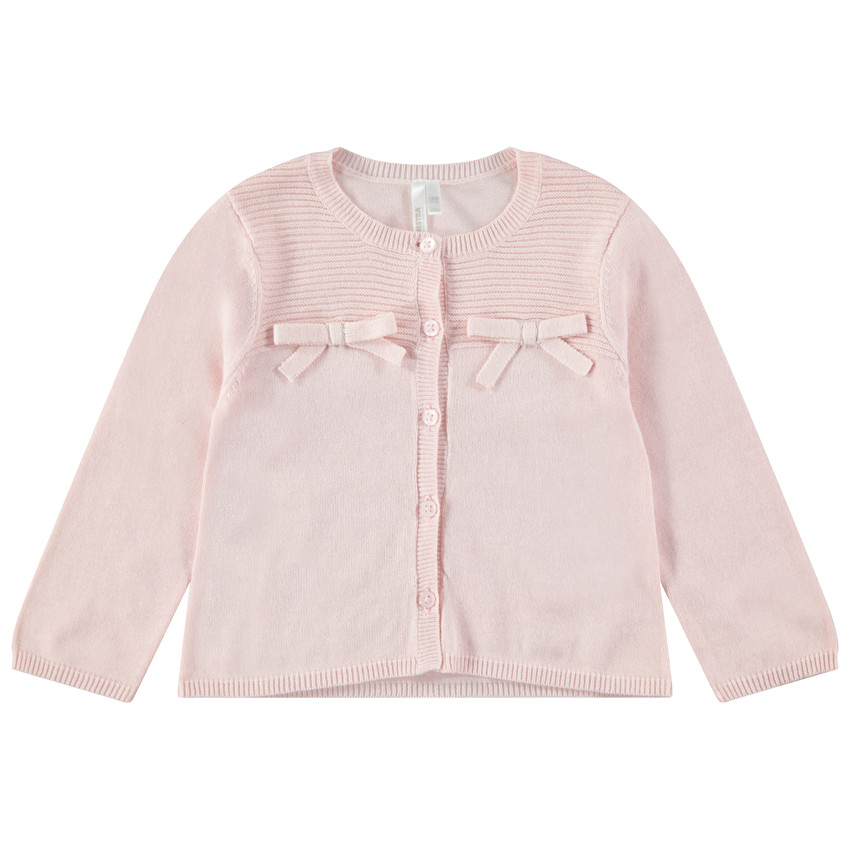 Chaqueta de punto con lazos planos del mismo color 