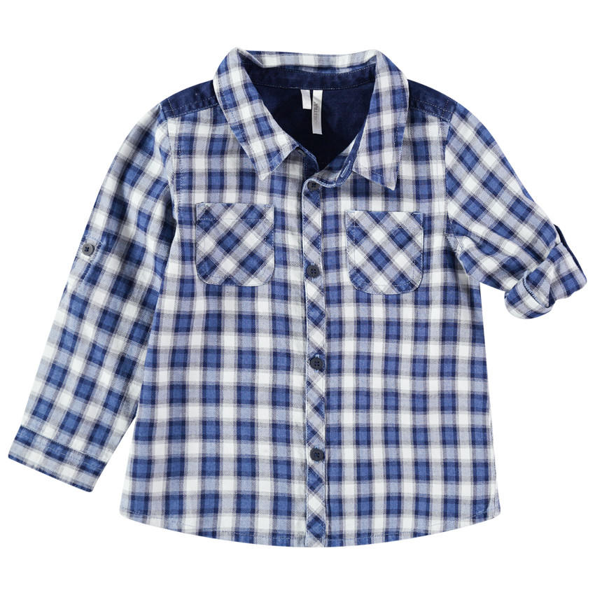 Camisa de cuadros con bolsillos y aplicaciones vaqueras  Additional Camisa de cuadros con bolsillos y aplicaciones vaqueras
