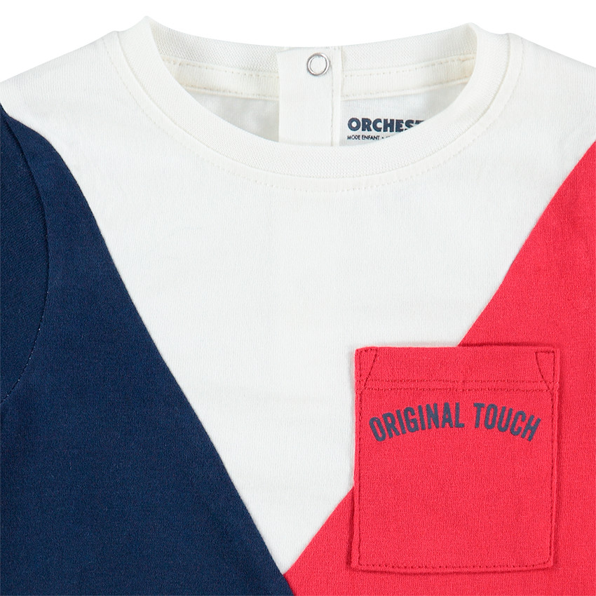 Juego de 2 camisetas de manga larga de punto liso/con bolsillo 