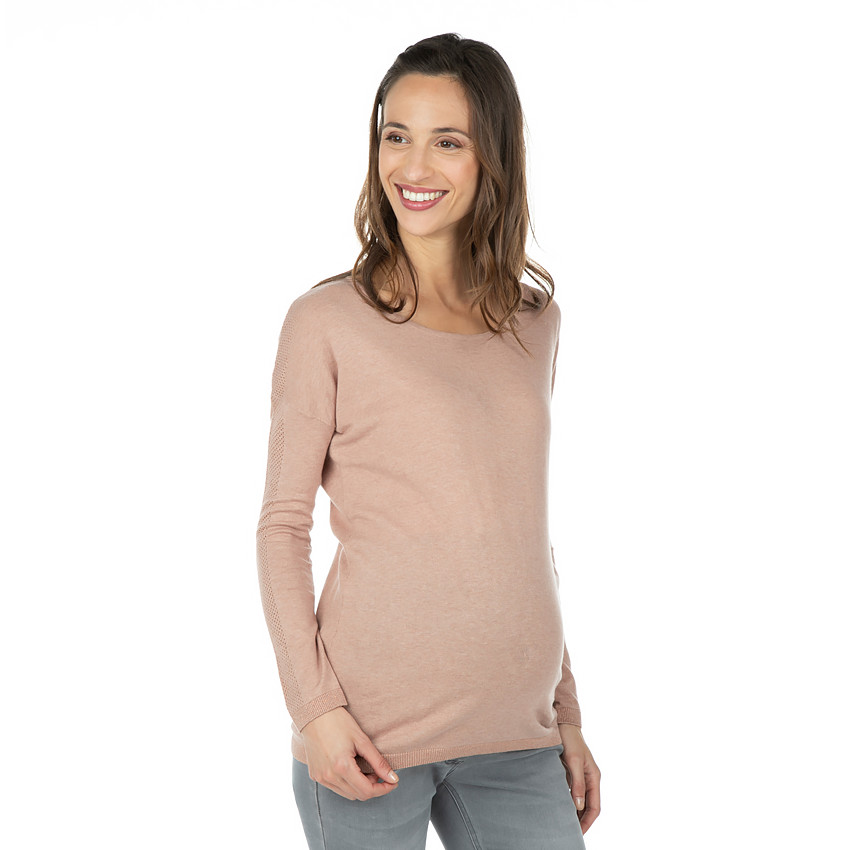 Jersey de premamá de punto fino y calado 