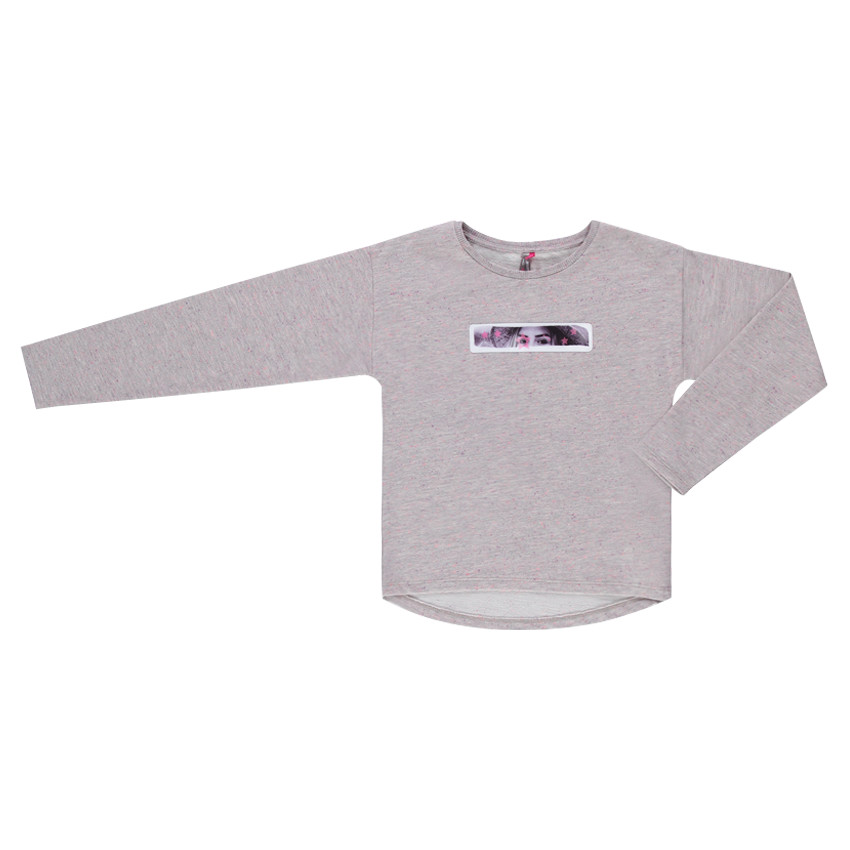 Júnior - Sudadera de felpa con aspecto de neps y parche de fantasía como holograma 