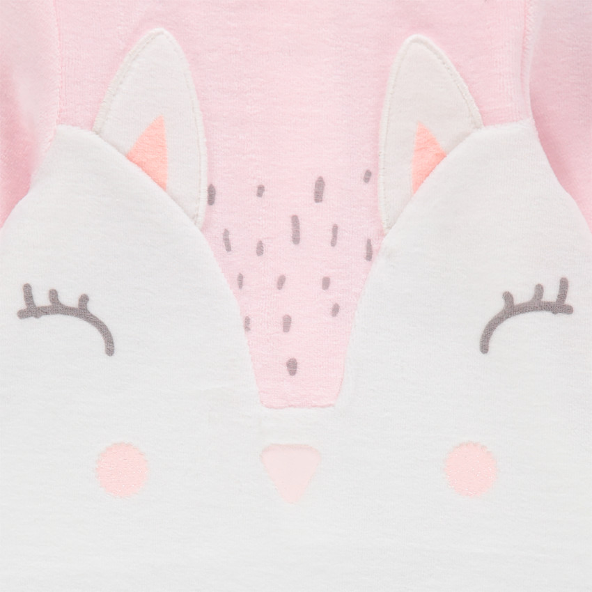 Dors-bien en velours motif lapin 