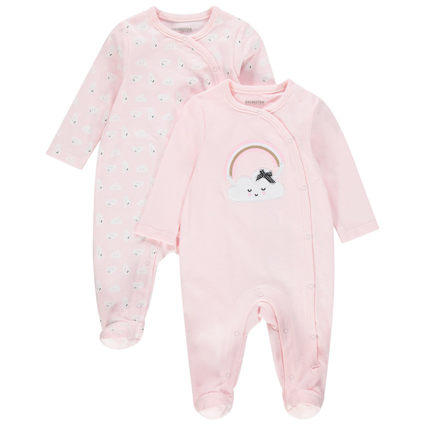 lote de 2 Pelele en algodon bio print nubess 