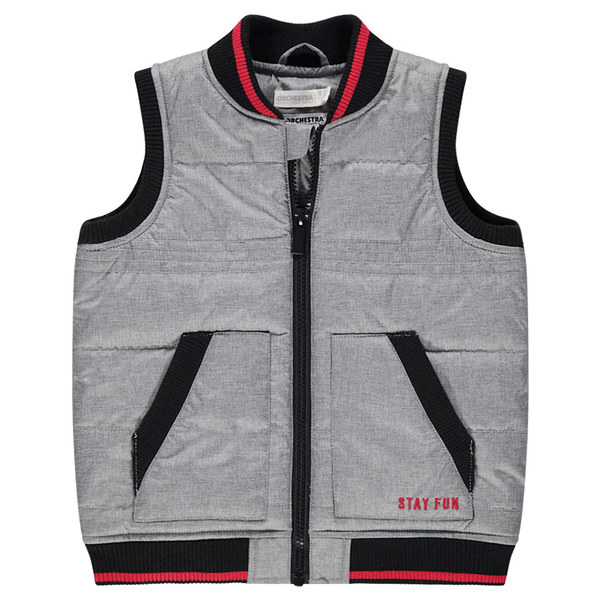 Doudoune sans manches avec poches et col esprit teddy 