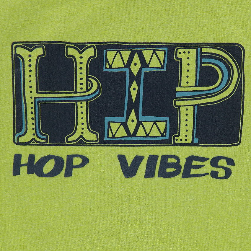 Pijama de punto bicolor con estampado de fantasía en la parte delantera 