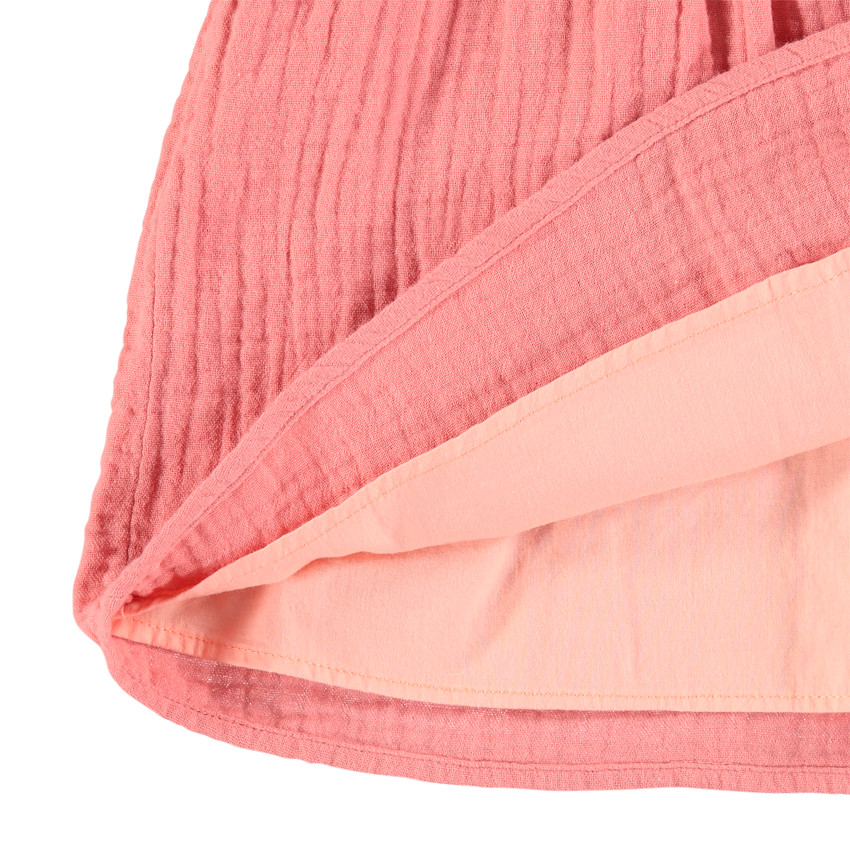 Tunique manches longues en coton tubique et broderies 