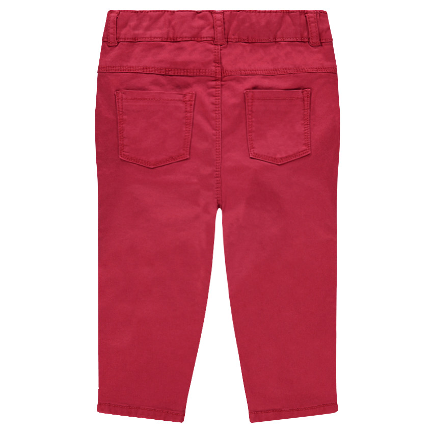 Pantalón de sarga lisa teñida 