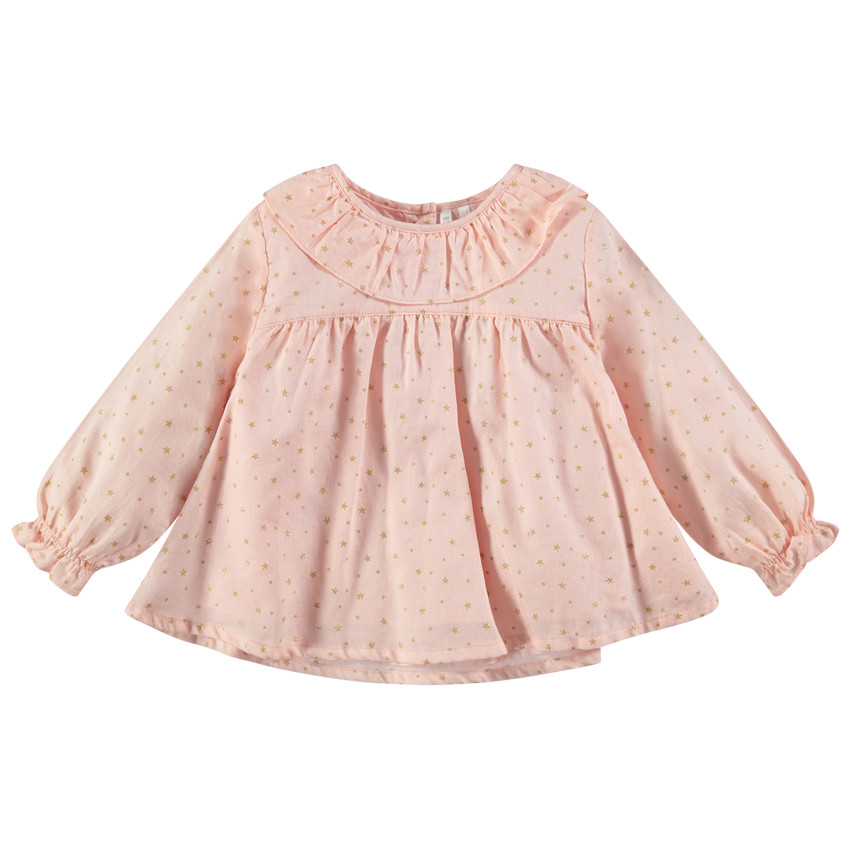 Túnica de manga larga con estrellas doradas estampadas all-over  Additional Túnica de manga larga con estrellas doradas estampadas all-over
