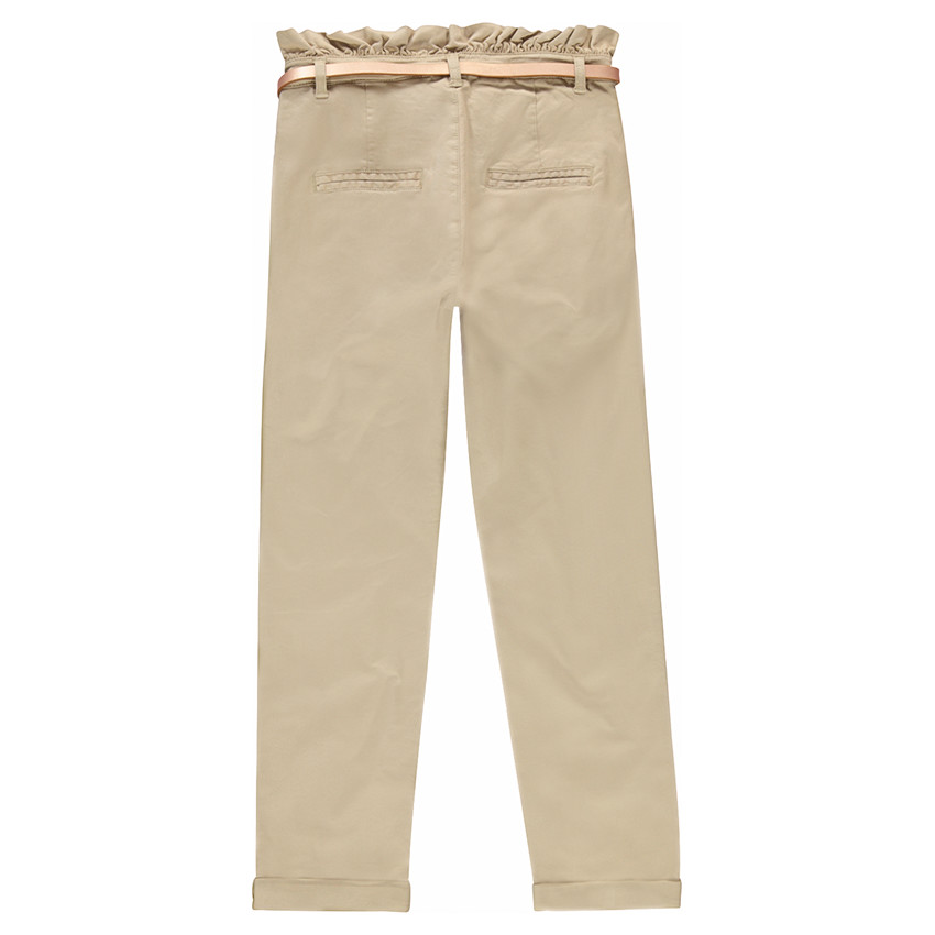 Pantalón de sarga con cinturón brillante extraíble 