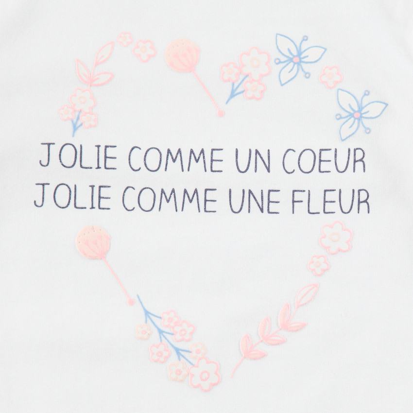 Camiseta de punto de manga larga con mensaje estampado 