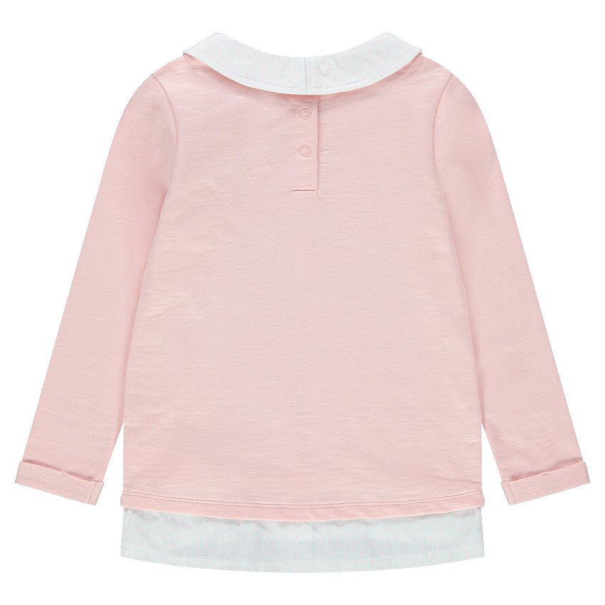 Sudadera de felpa con cuello babero y bailarina estampada   Additional Sudadera de felpa con cuello babero y bailarina estampada