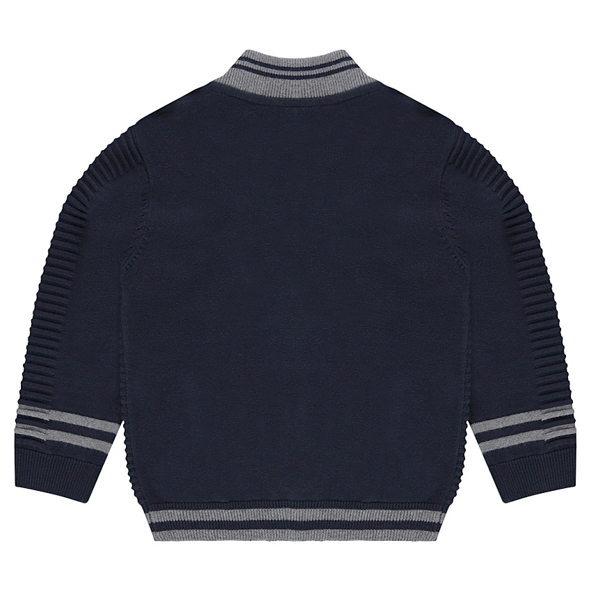 Chaqueta de punto de fantasía con cremallera. 