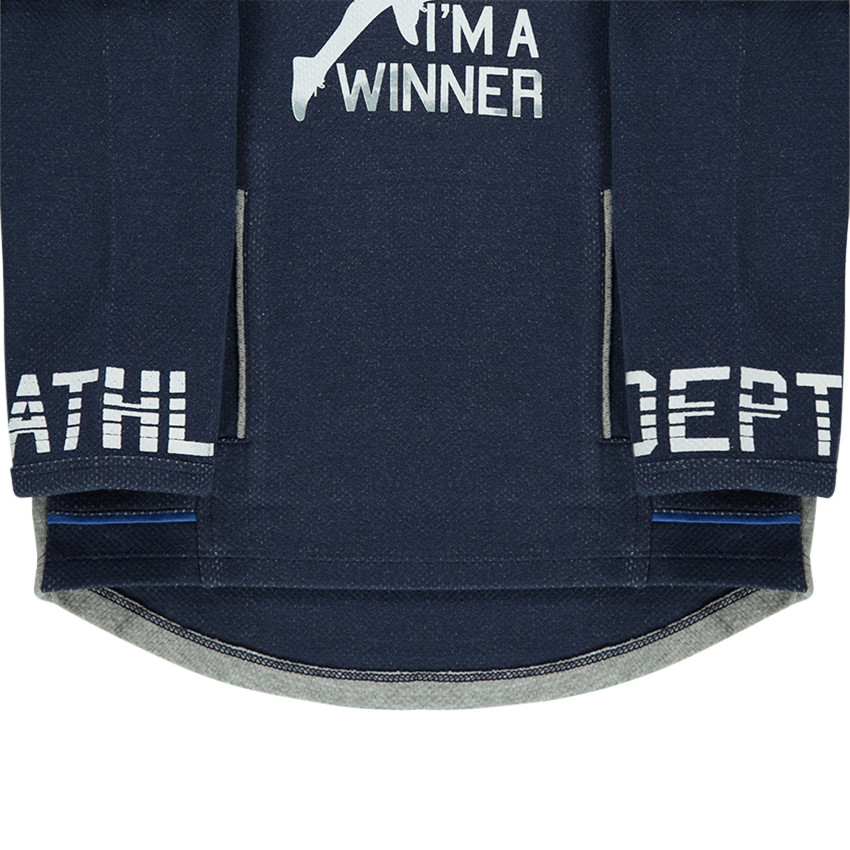 Sudadera de felpa con capucha, estampado de estilo deportivo y bolsillos con cremallera 