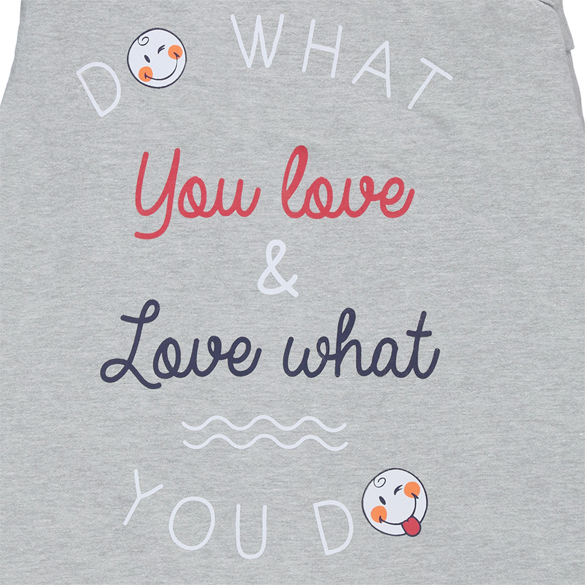 Saquito de punto con mangas desmontables y estampado ©Smiley 