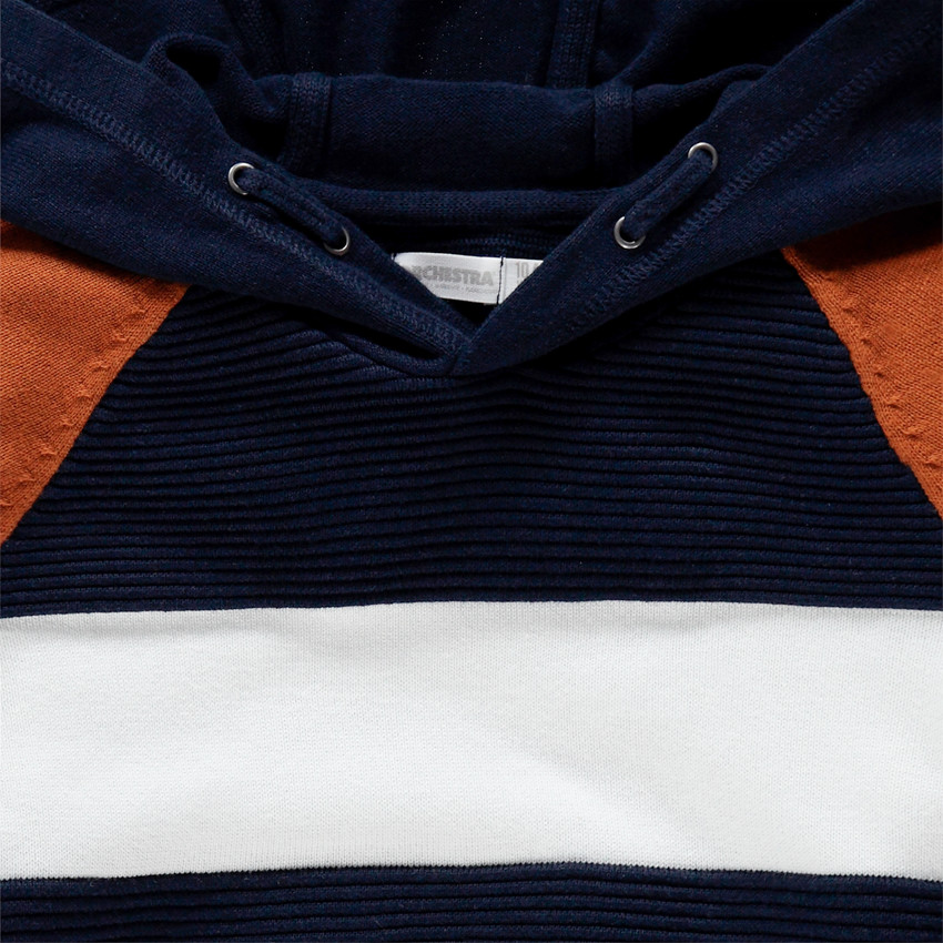 Jersey de punto con capucha con punto otomano  