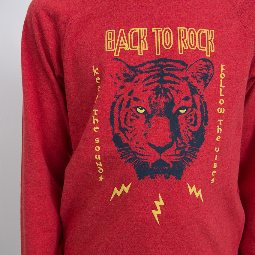 Júnior - Camiseta de punto de manga larga de punto con estampado de tigre 