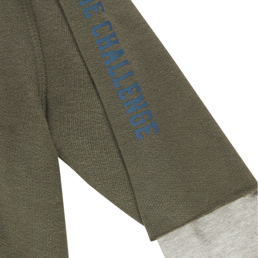 Sudadera de felpa con efecto 2 en 1 con capucha  