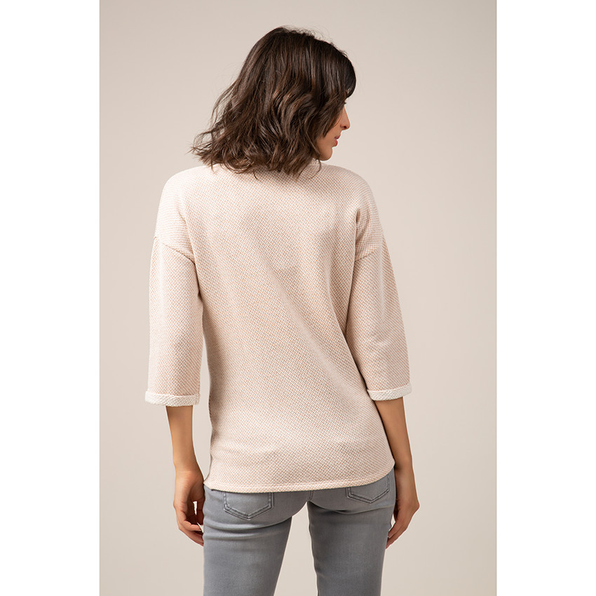 Sudadera de premamá de punto de fantasía con botones por delante 