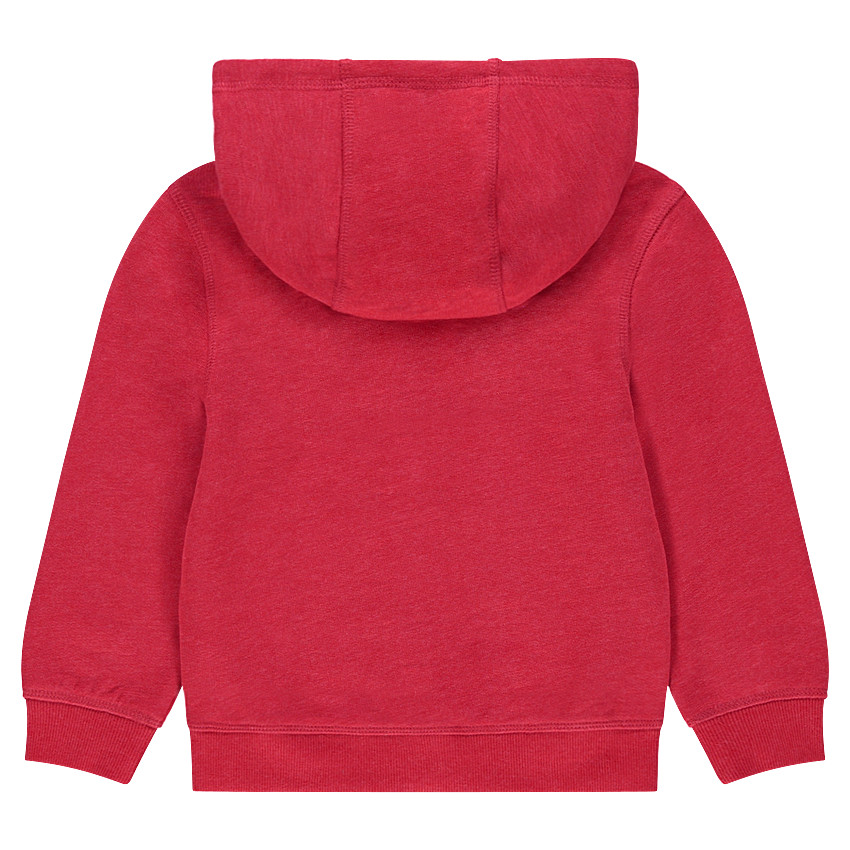 Chaqueta con capucha de felpa lisa 