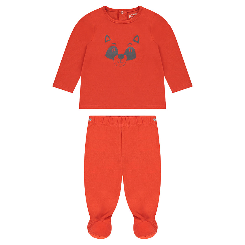 Pijama de punto con panda estampado 