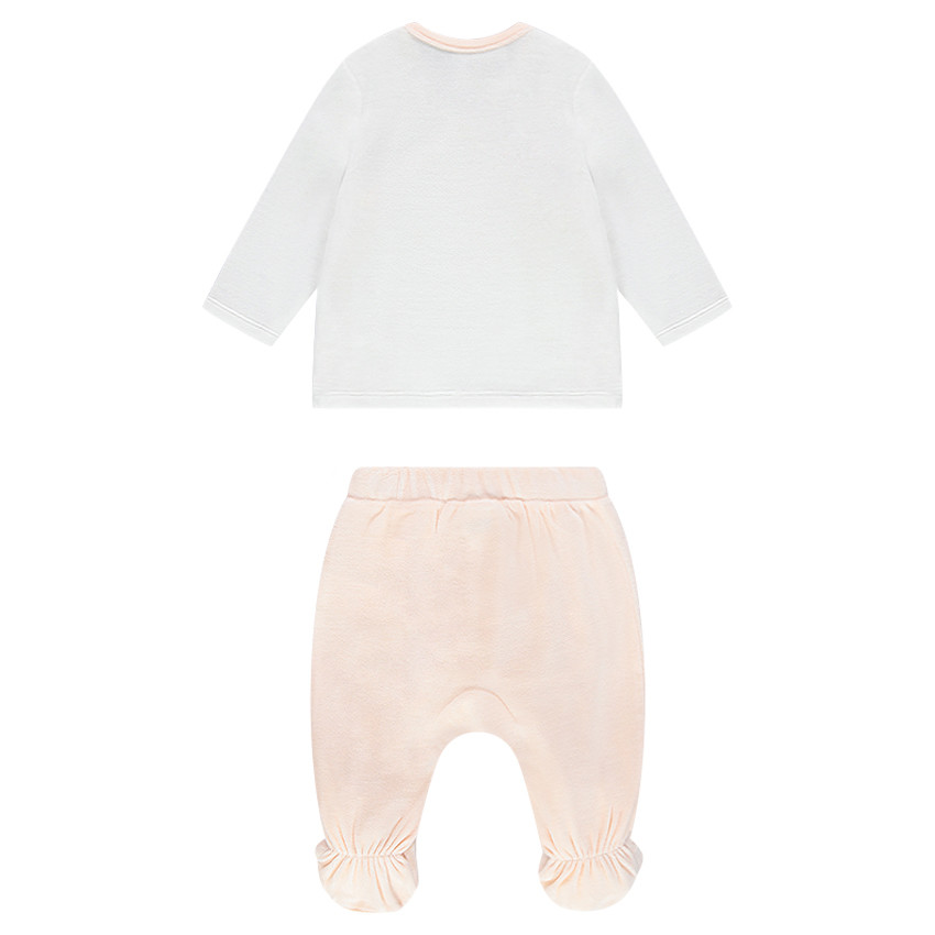 Pijama de terciopelo estampado ©Smiley Baby 