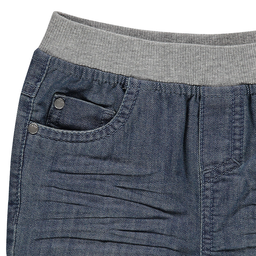 Jeans efecto usado cintura elástica 