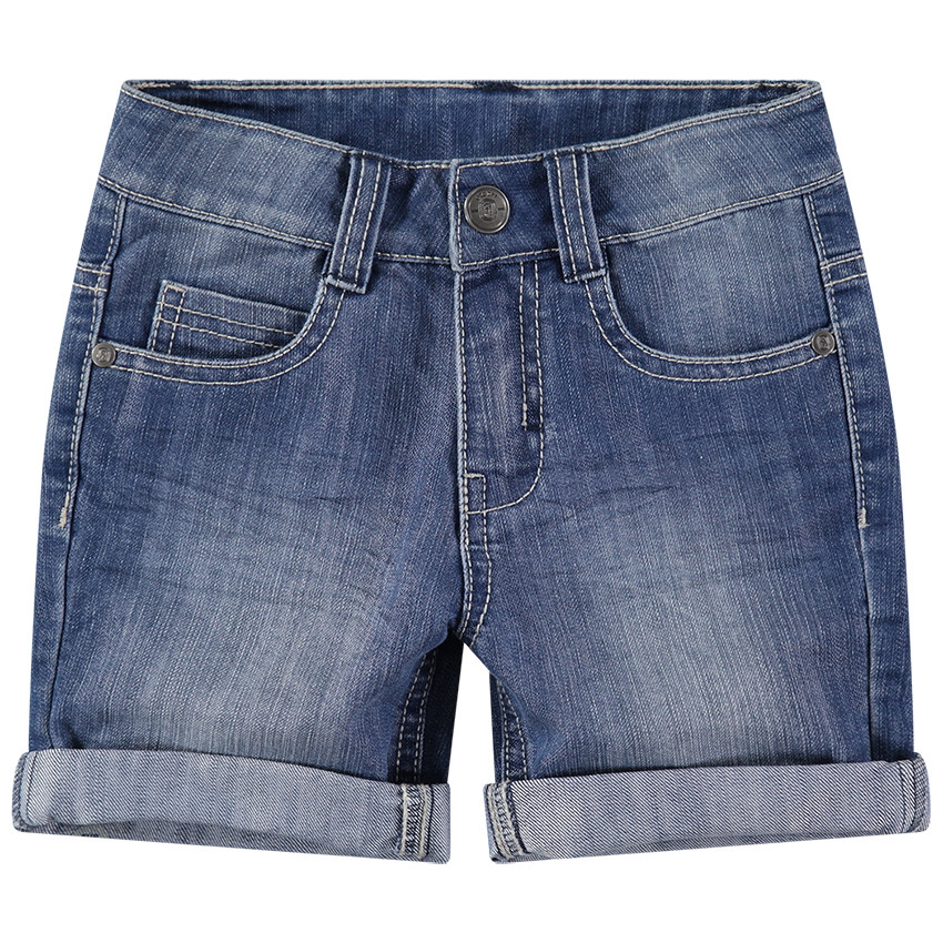 Bermuda efecto usado y efecto crinkle de jean 