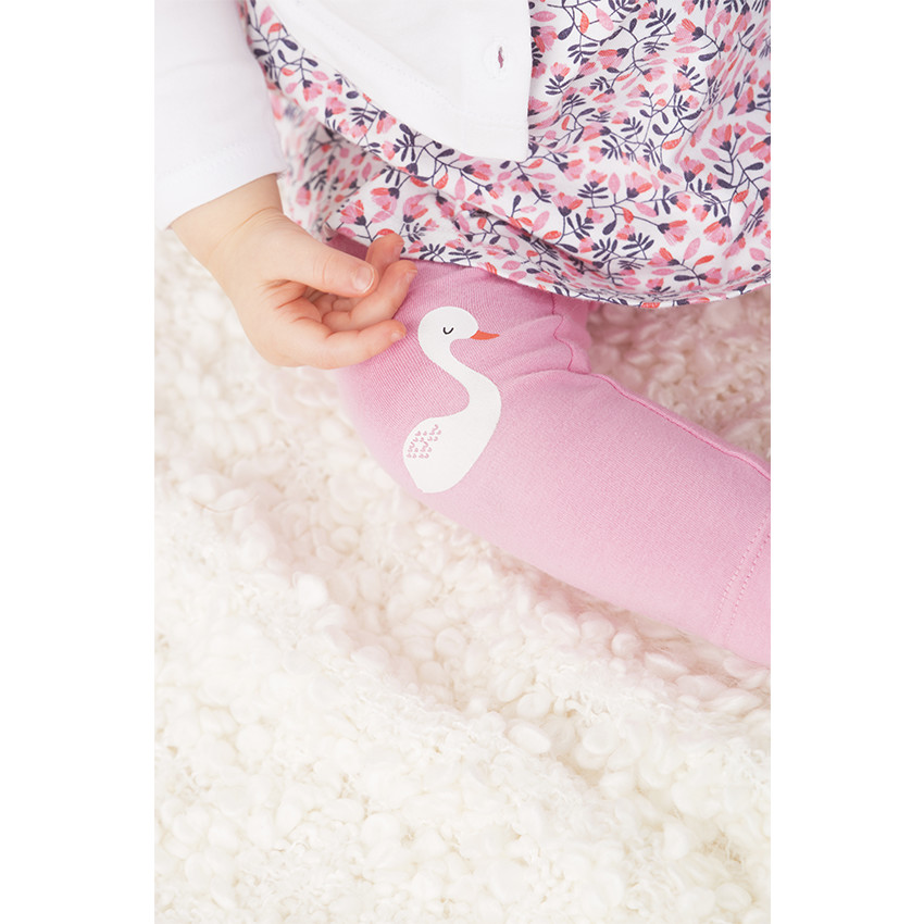 Conjunto de 3 piezas con túnica de flores, chaqueta y leggings lisos 