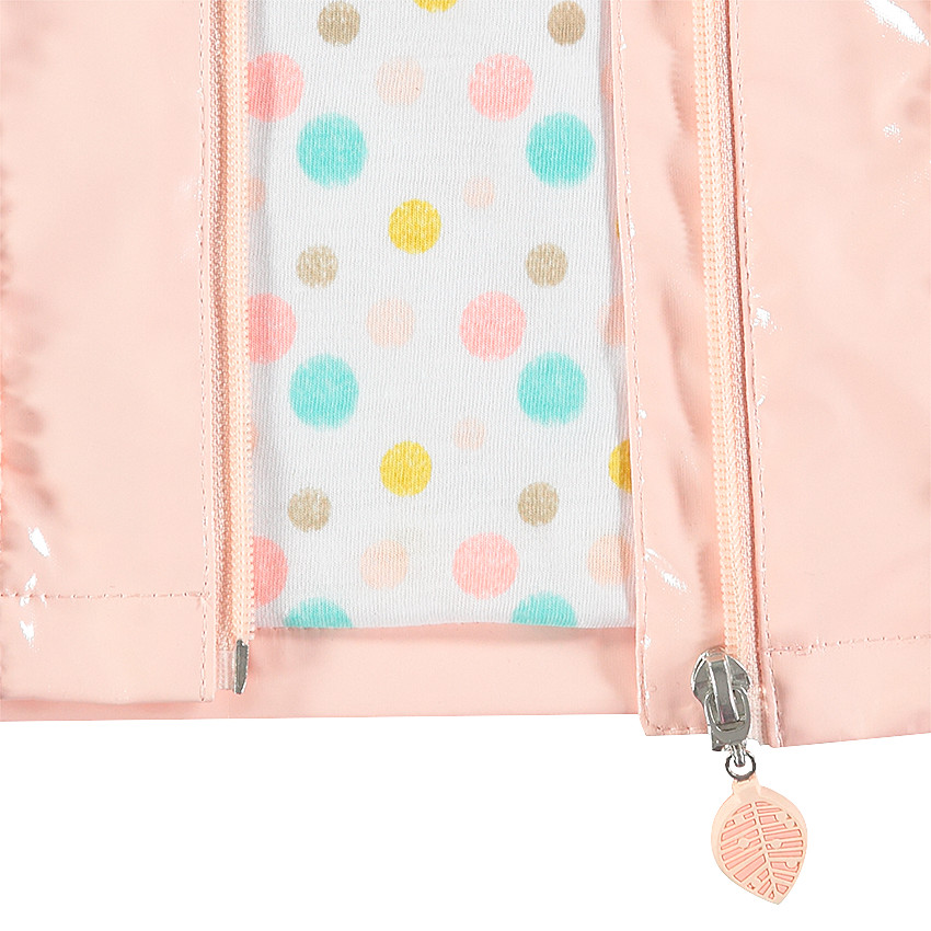 Parka con capucha de vinilo con forro de punto con lunares  Additional Parka con capucha de vinilo con forro de punto con lunares