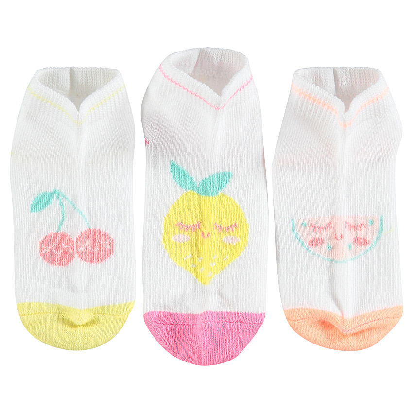 Juego de 3 pares de calcetines a juego con frutas de jacquard   Additional Juego de 3 pares de calcetines a juego con frutas de jacquard