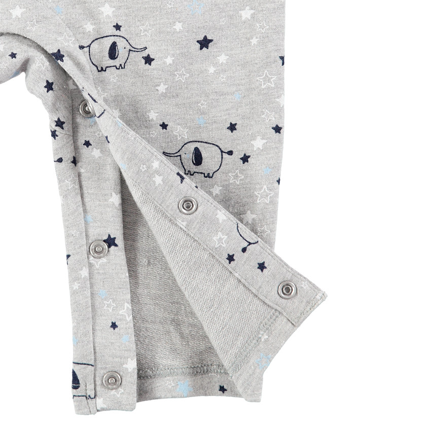 Mono largo de punto con elefantes estampados 