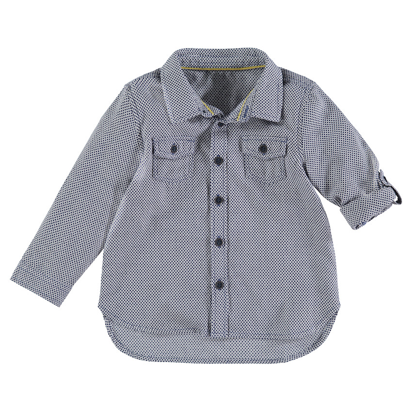 Camisa de manga larga con micro estampado all over 