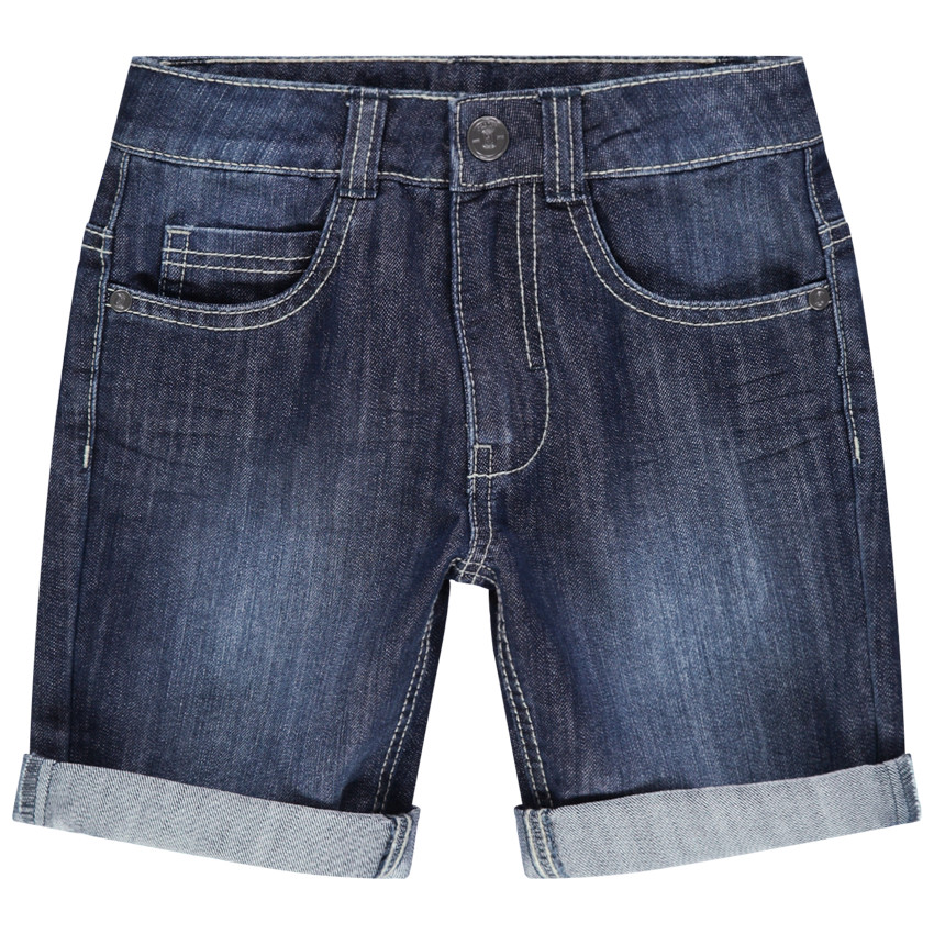 Bermudas vaqueras de efecto desgastado y arrugado 