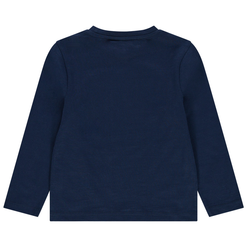 T-shirt manches longues en coton bio à motif fantaisie 
