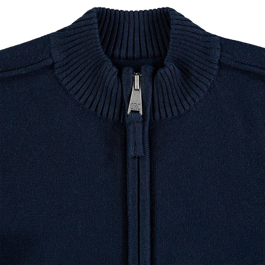 Chaqueta con cremallera de punto con bolsillos 