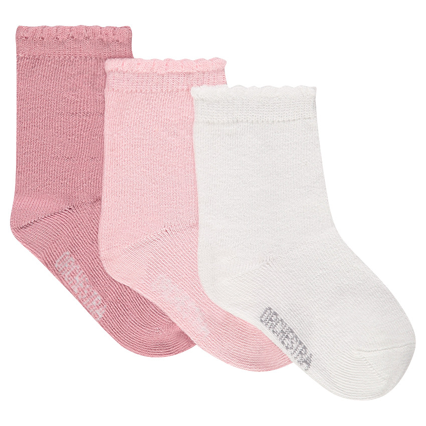 Lote de 3 pares de calcetines de color liso 