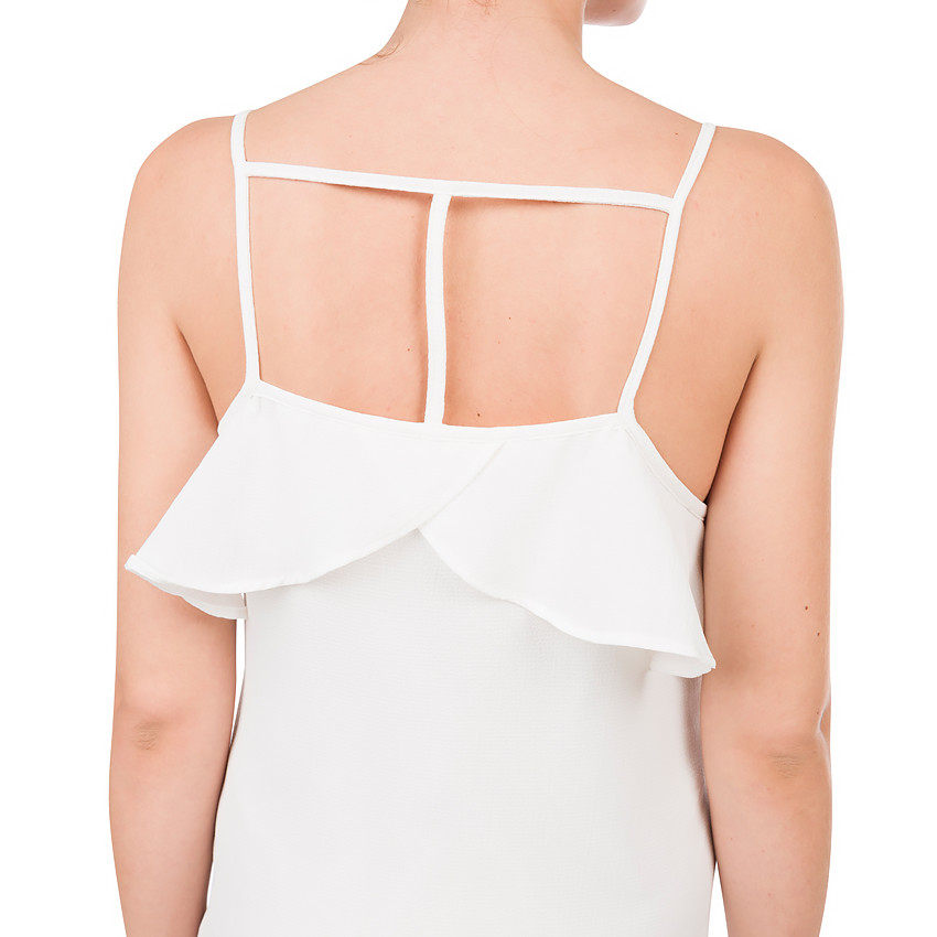 Vestido de embarazo con volantes y tirantes de fantasía 