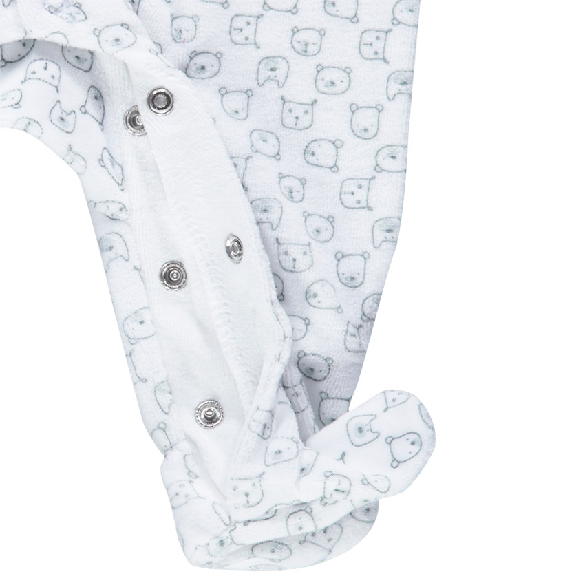 Mono de dormir de terciopelo con estampado fantasía all-over 