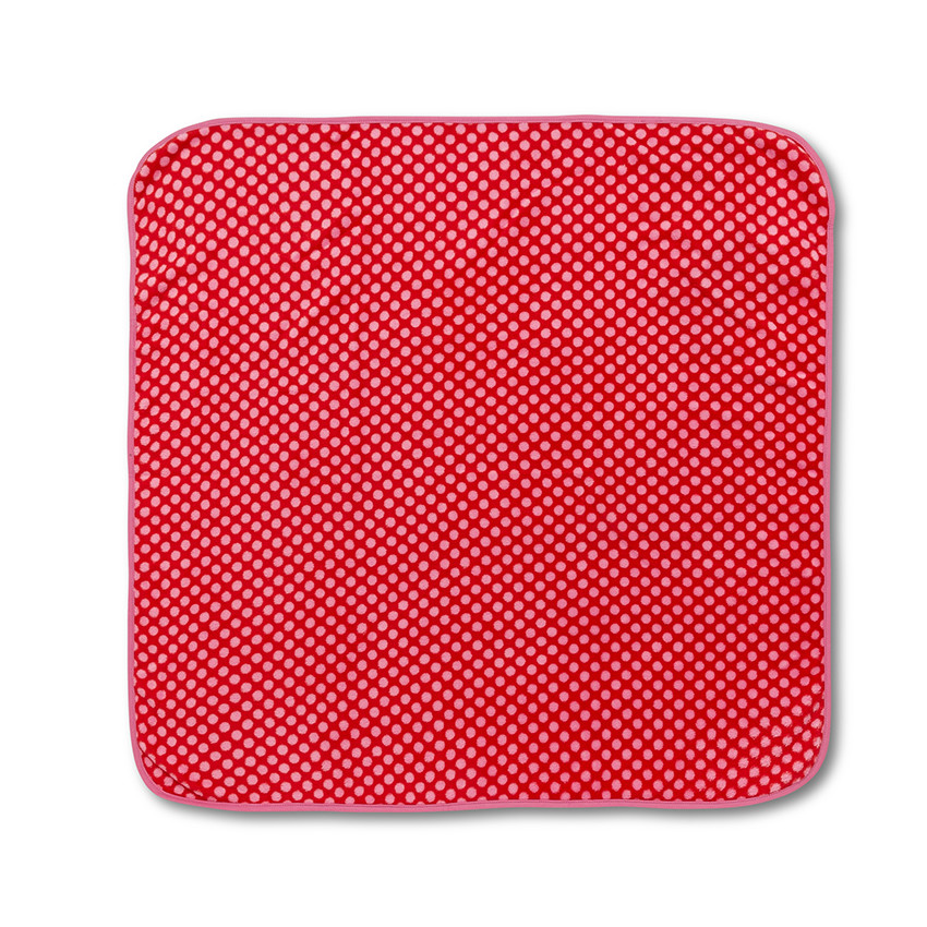 Cobija de tela sherpa estampado de puntos 