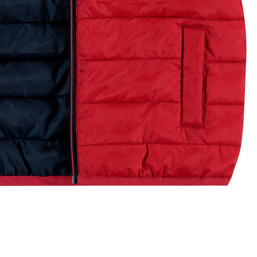 Anorak light*, impermeable y acolchado con capucha y bolsa de almacenamiento estampada 