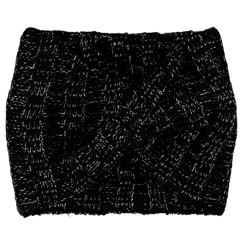 Snood de punto mezclado de hilo plateado 
