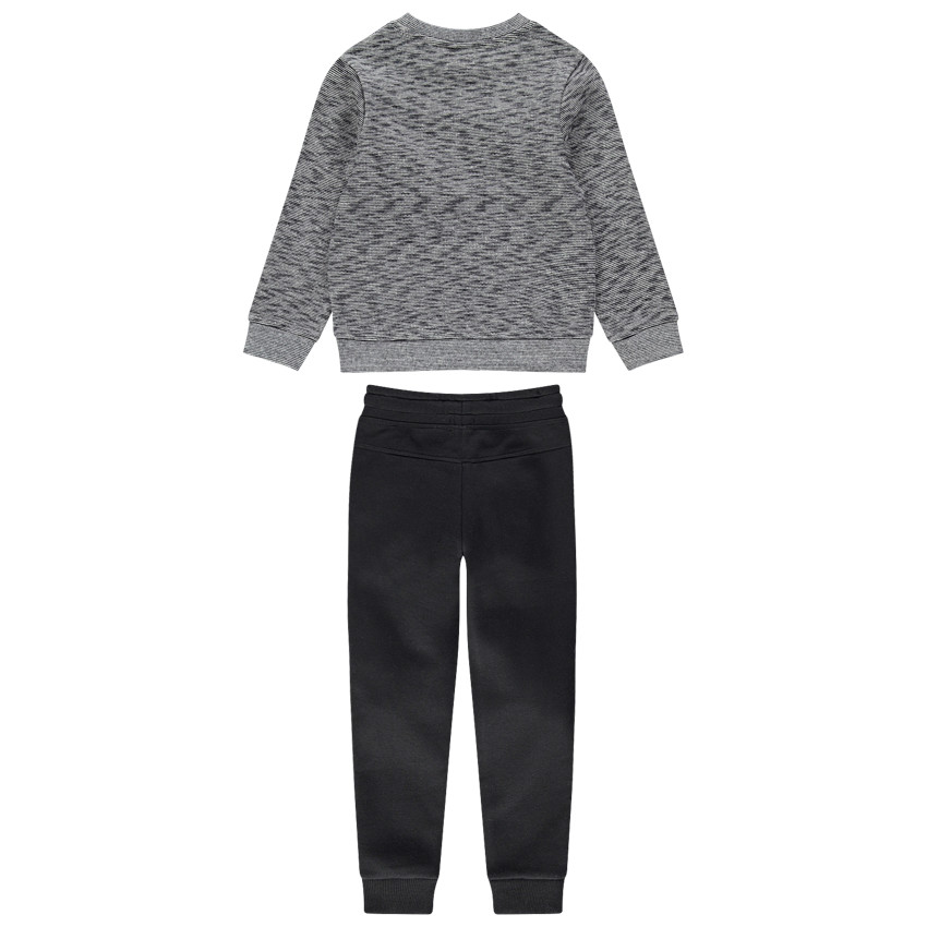 Jogging con sudadera asargada y pantalón de felpa liso 