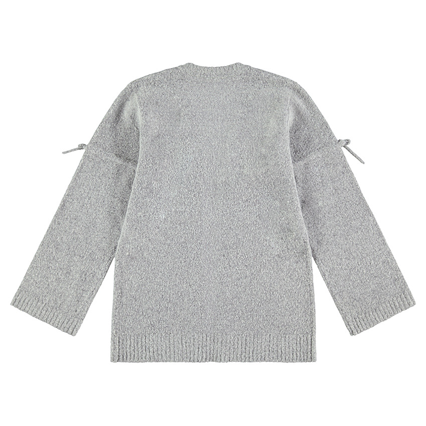 Júnior - Chaqueta de punto jaspeado con parches y lazos  Additional Júnior - Chaqueta de punto jaspeado con parches y lazos