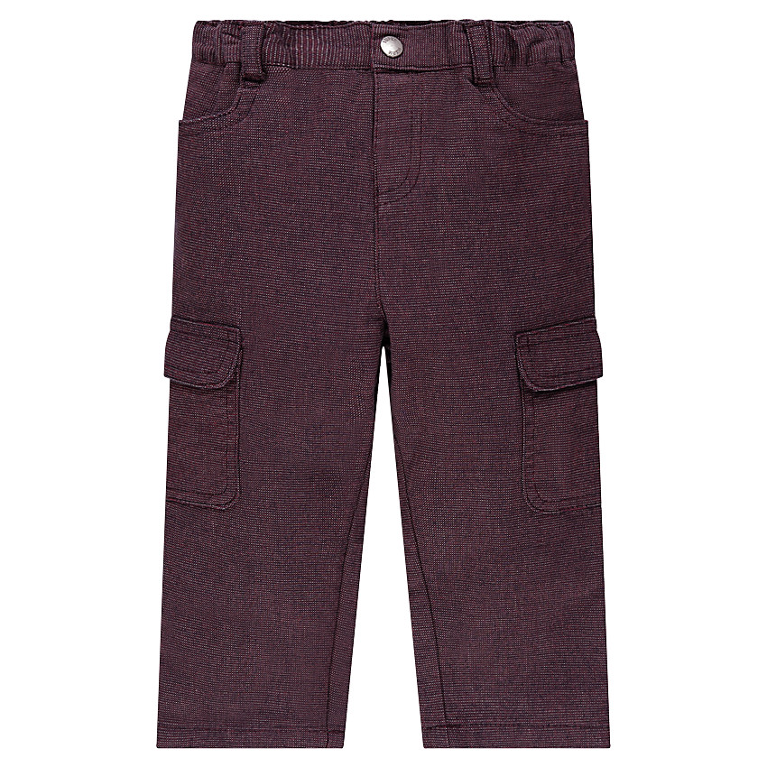 Pantalón de algodón de fantasía con bolsillos con solapa 