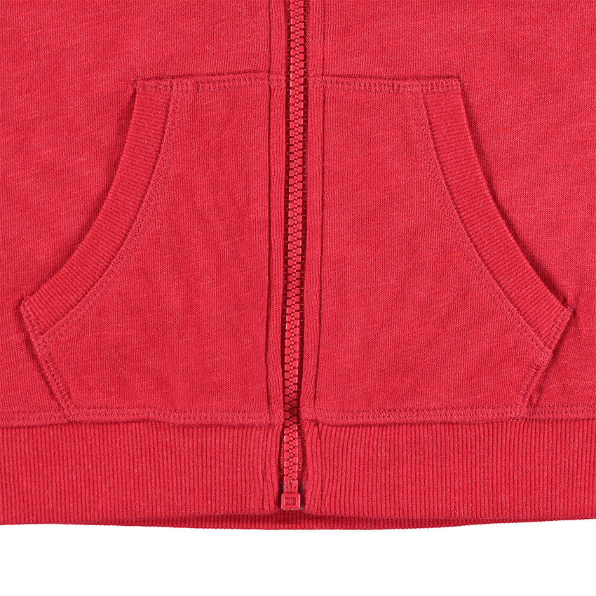 Chaqueta con capucha de felpa lisa 