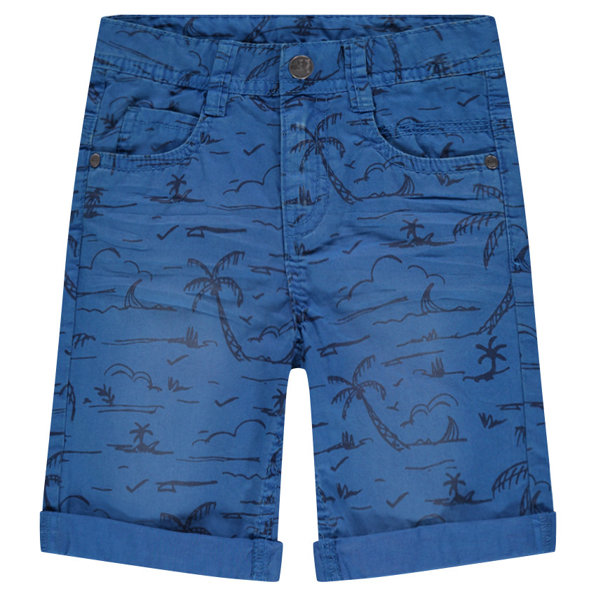 Bermudas de sarga con estampado all-over. 