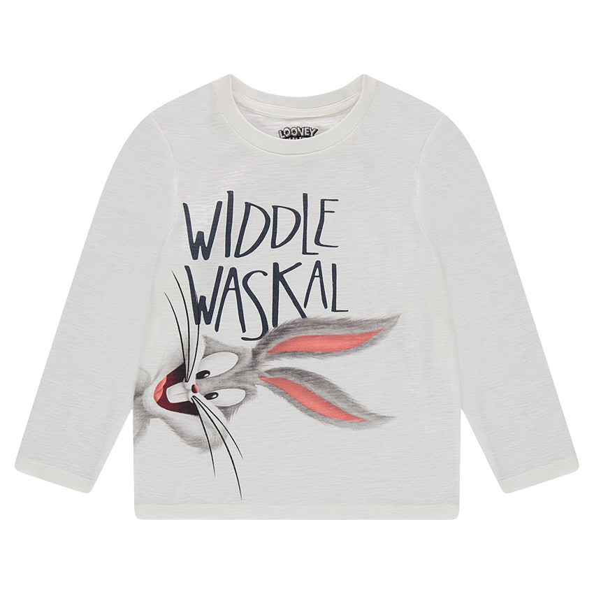 Camiseta de manga larga de punto slub con estampado de ©Warner/Looney Tunes Bugs Bunny 