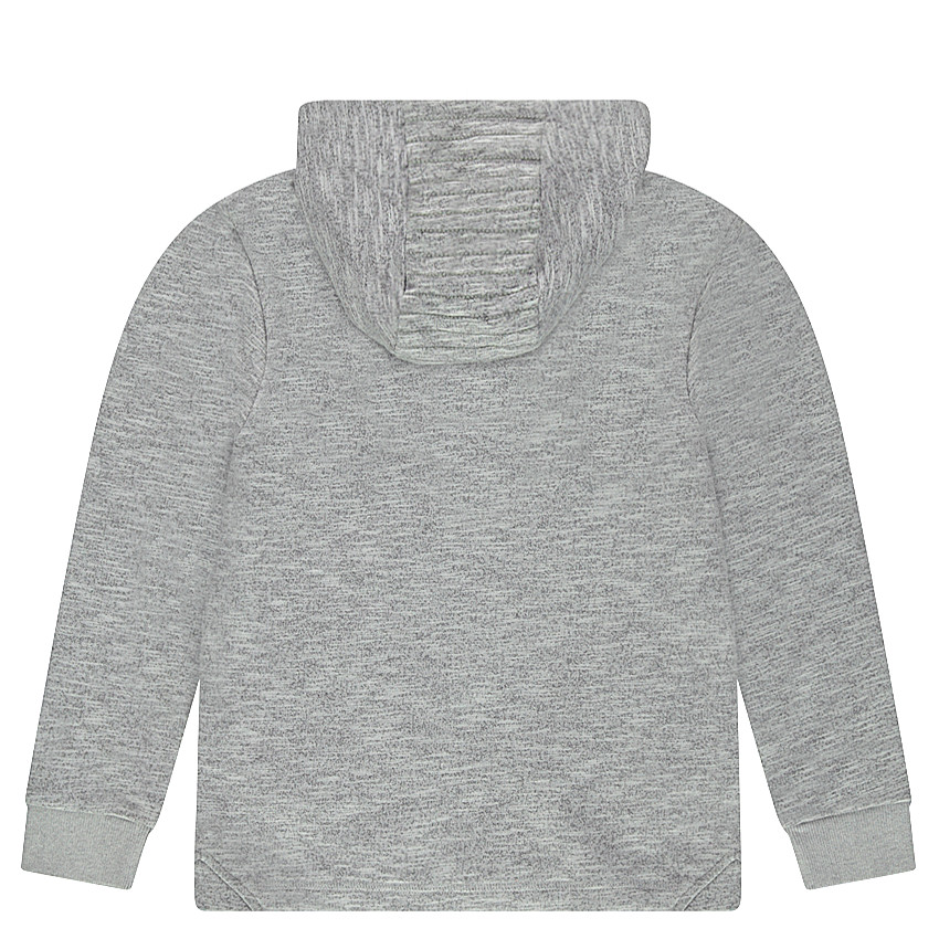 Júnior - Chaqueta con capucha de felpa con franja en contraste y texto estampado 
