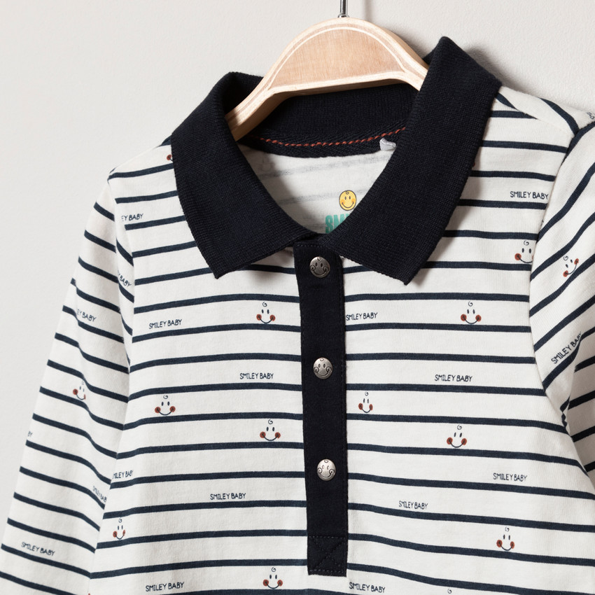 Polo manga larga Smiley  